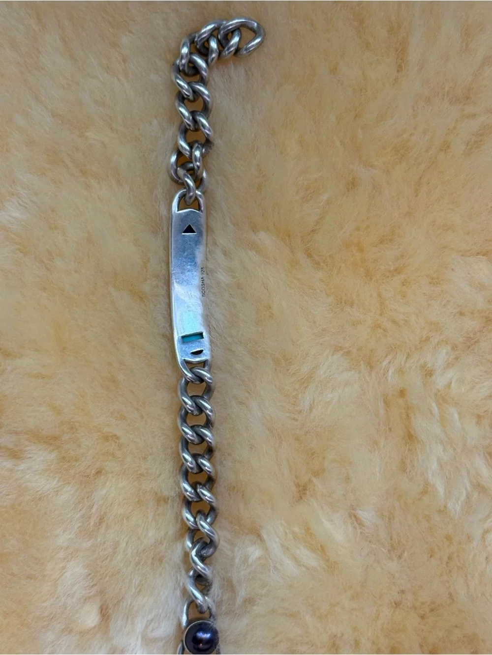 Sterling Silver Multi-Stone Curb Chain Bracelet - Turquoise, Red, Blue